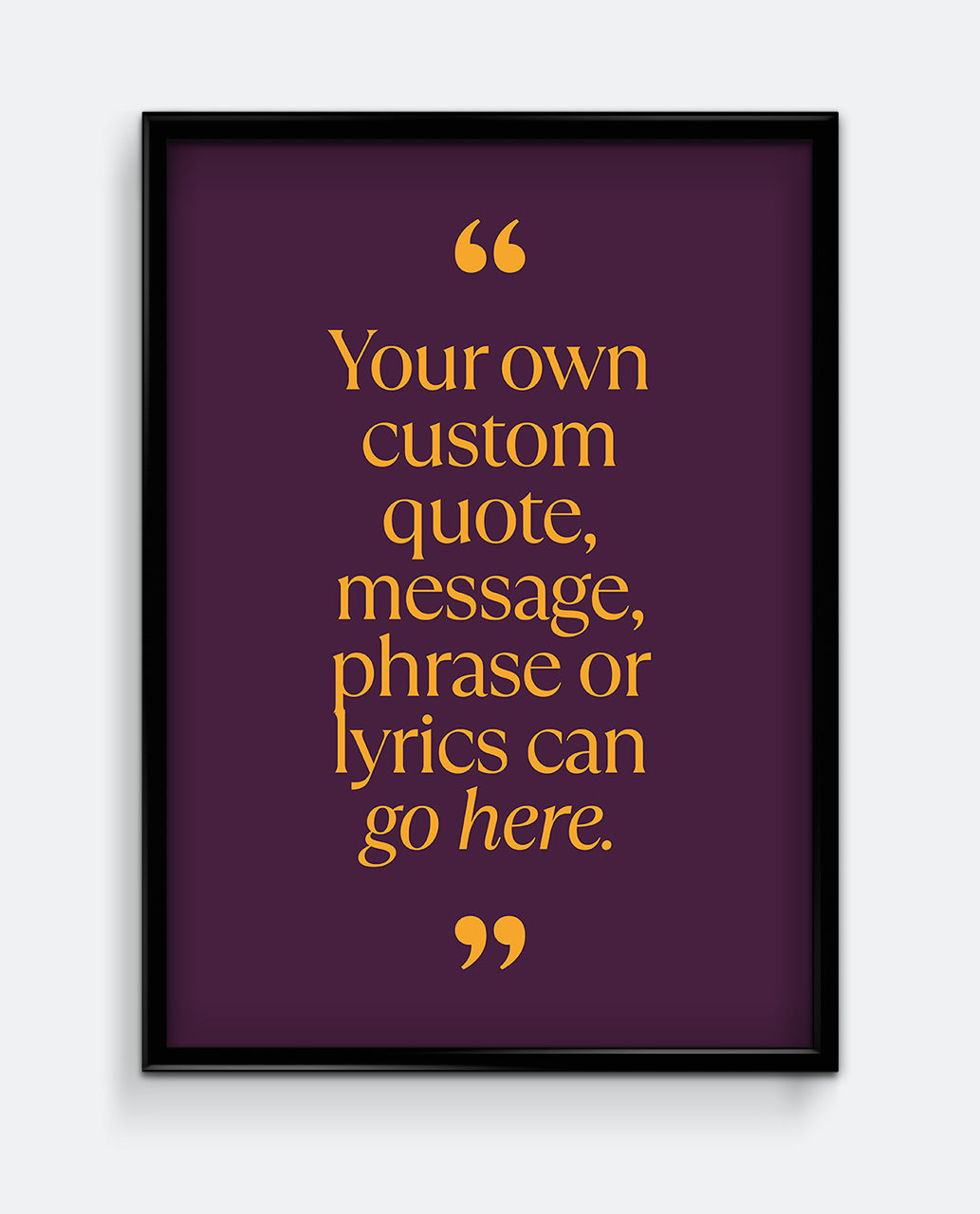 Personalised Quote Print #1