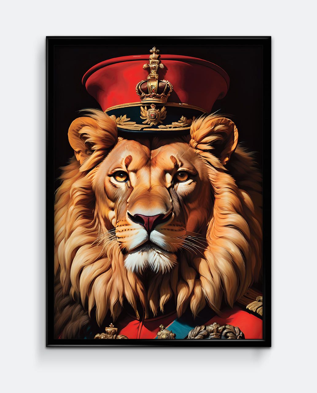Lion Military Animal Portrait Art