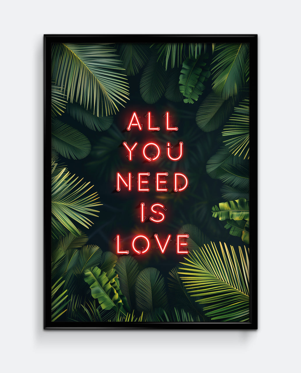 All You Need Is Love Neon Style Art Print