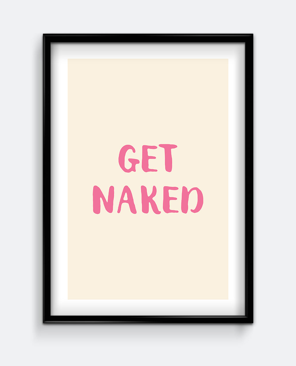 Get Naked Minimalist Bathroom Wall Art