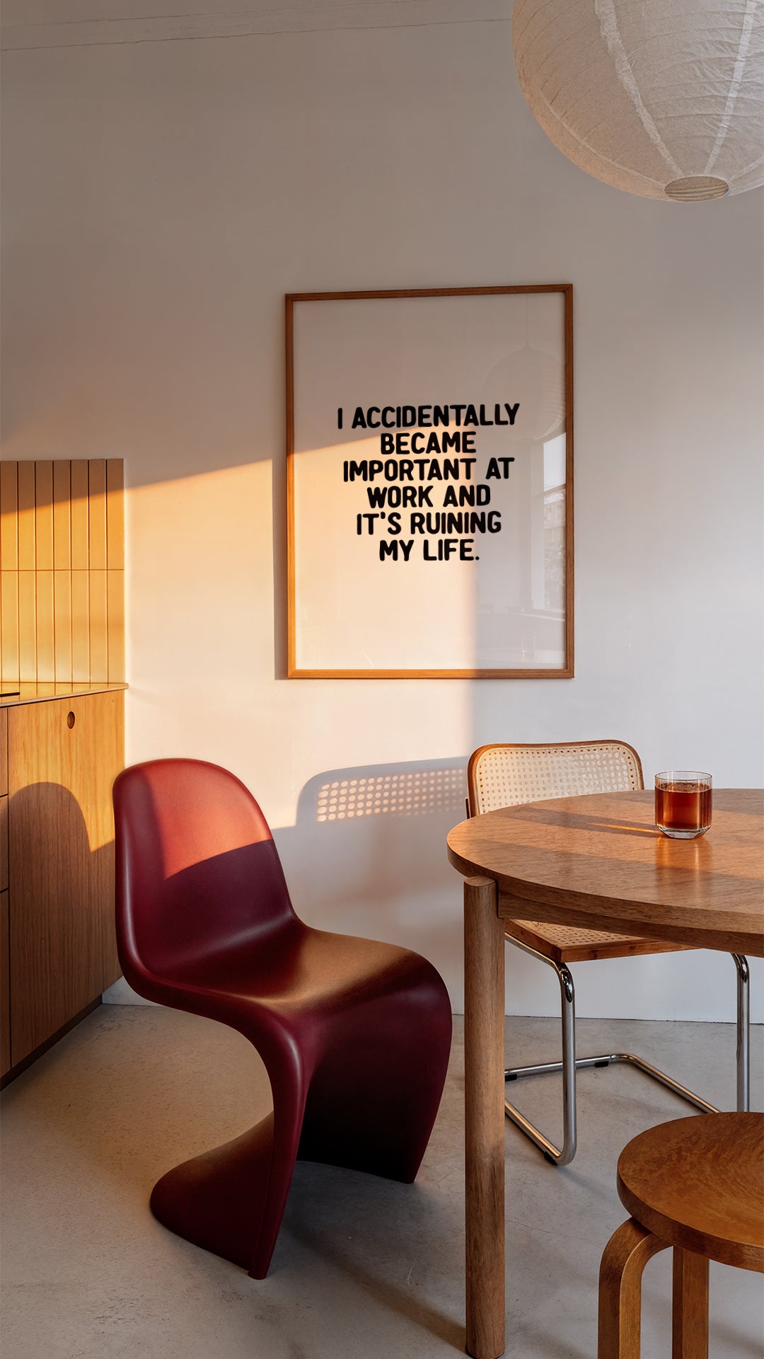 I Accidentally Became Important At Work Typographic Art Print