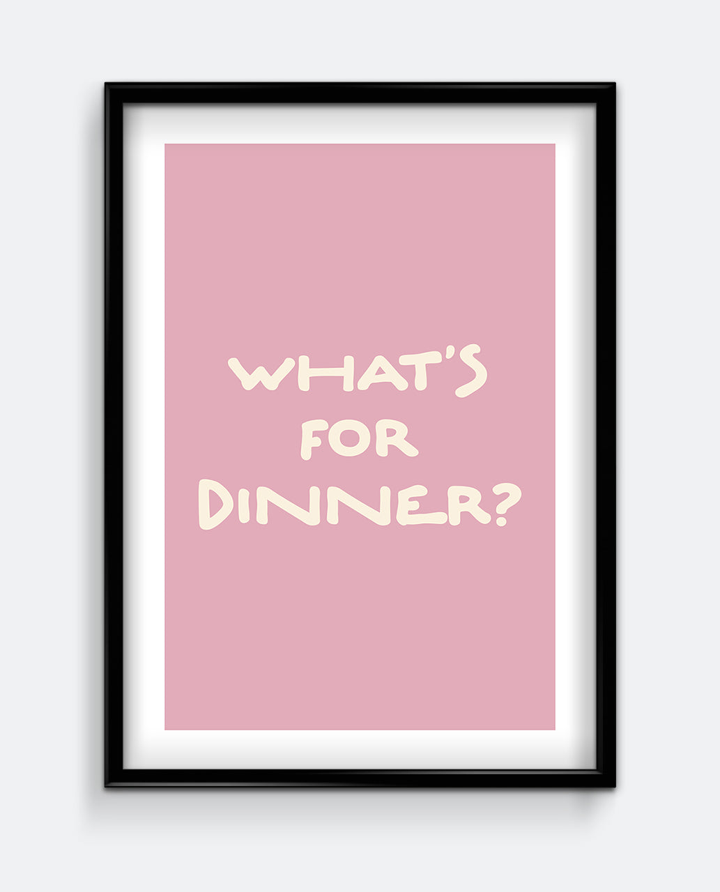 What’s For Dinner? Soft Pink Kitchen Art Print