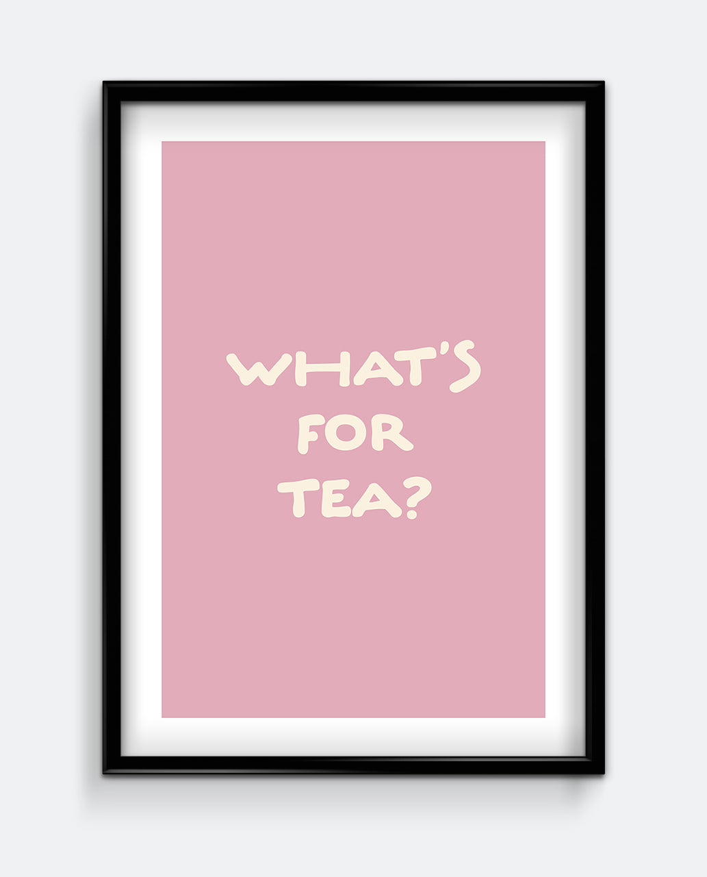 What’s For Tea? Soft Pink Kitchen Art Print