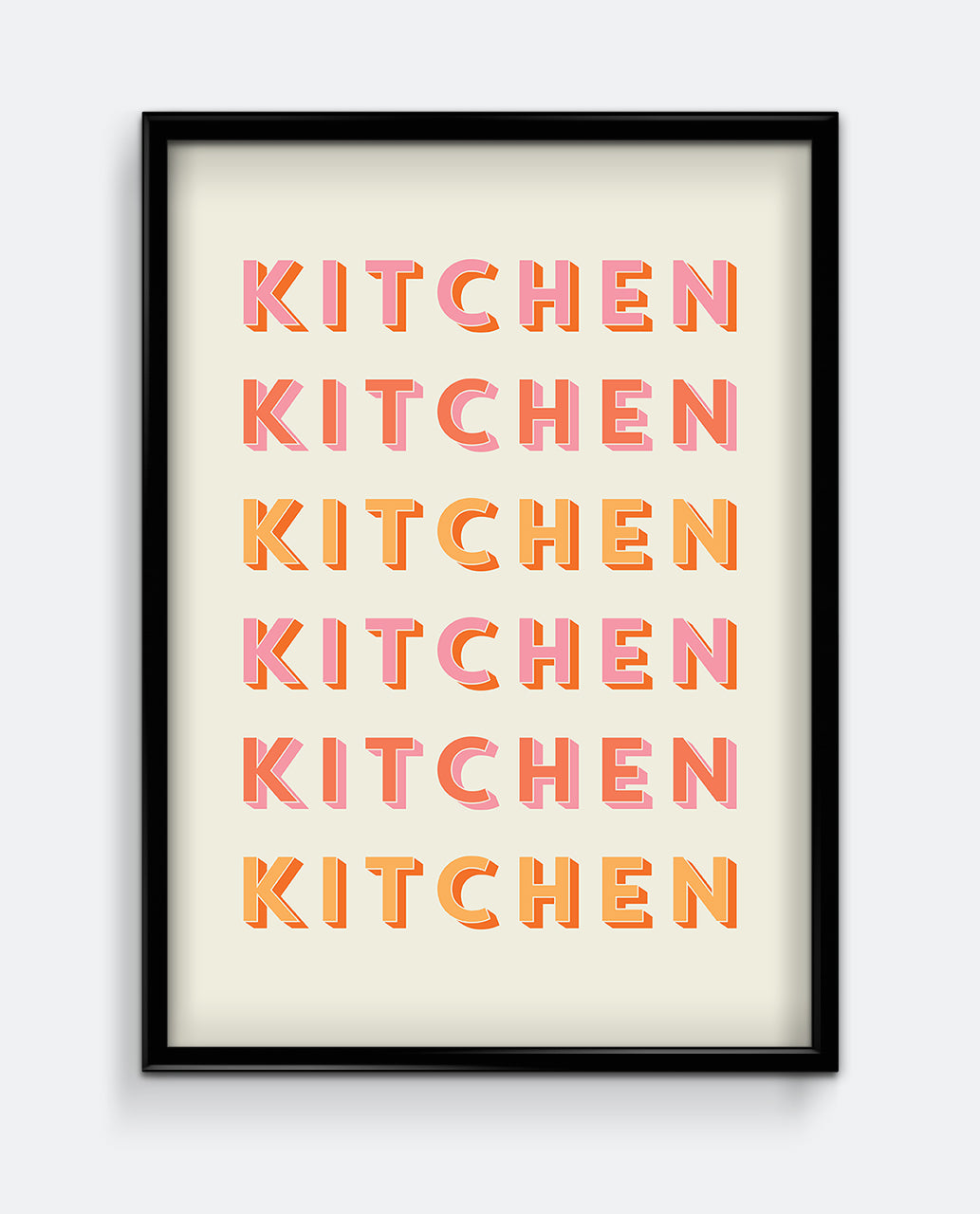 Kitchen Retro Type Art Print