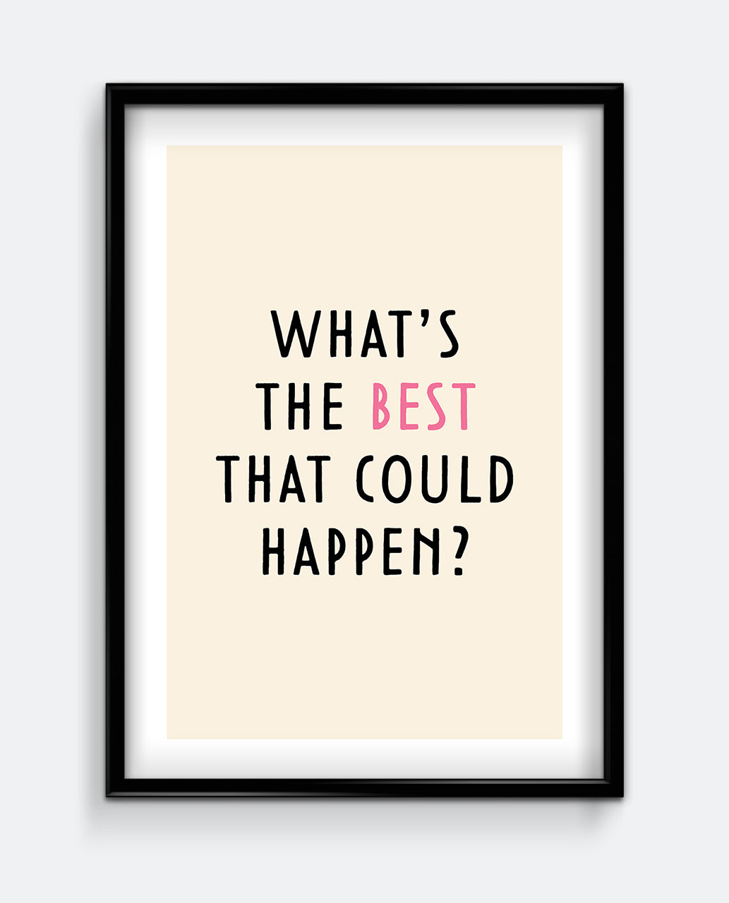 What’s the Best That Could Happen? Motivational Print