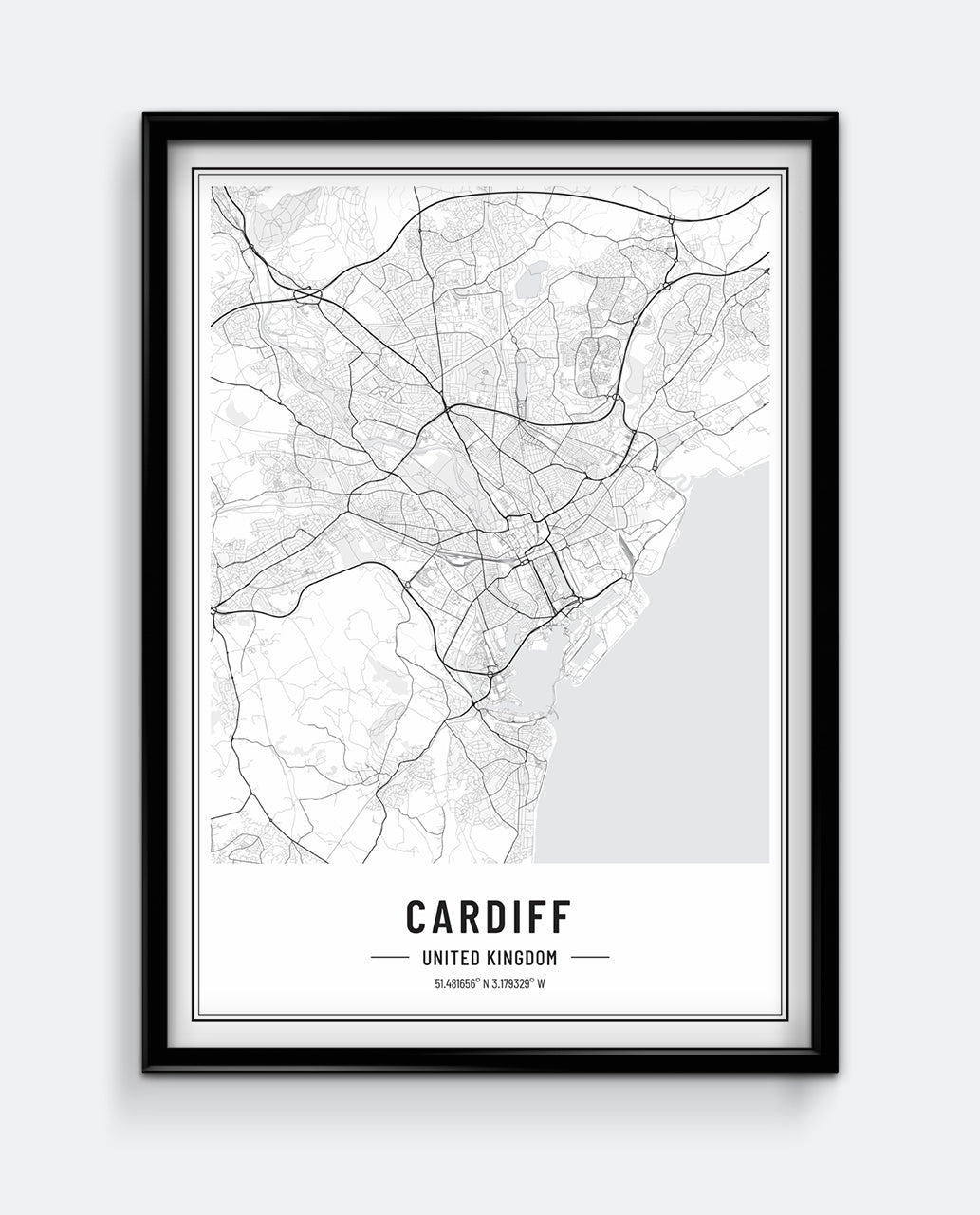 Cardiff Map Print