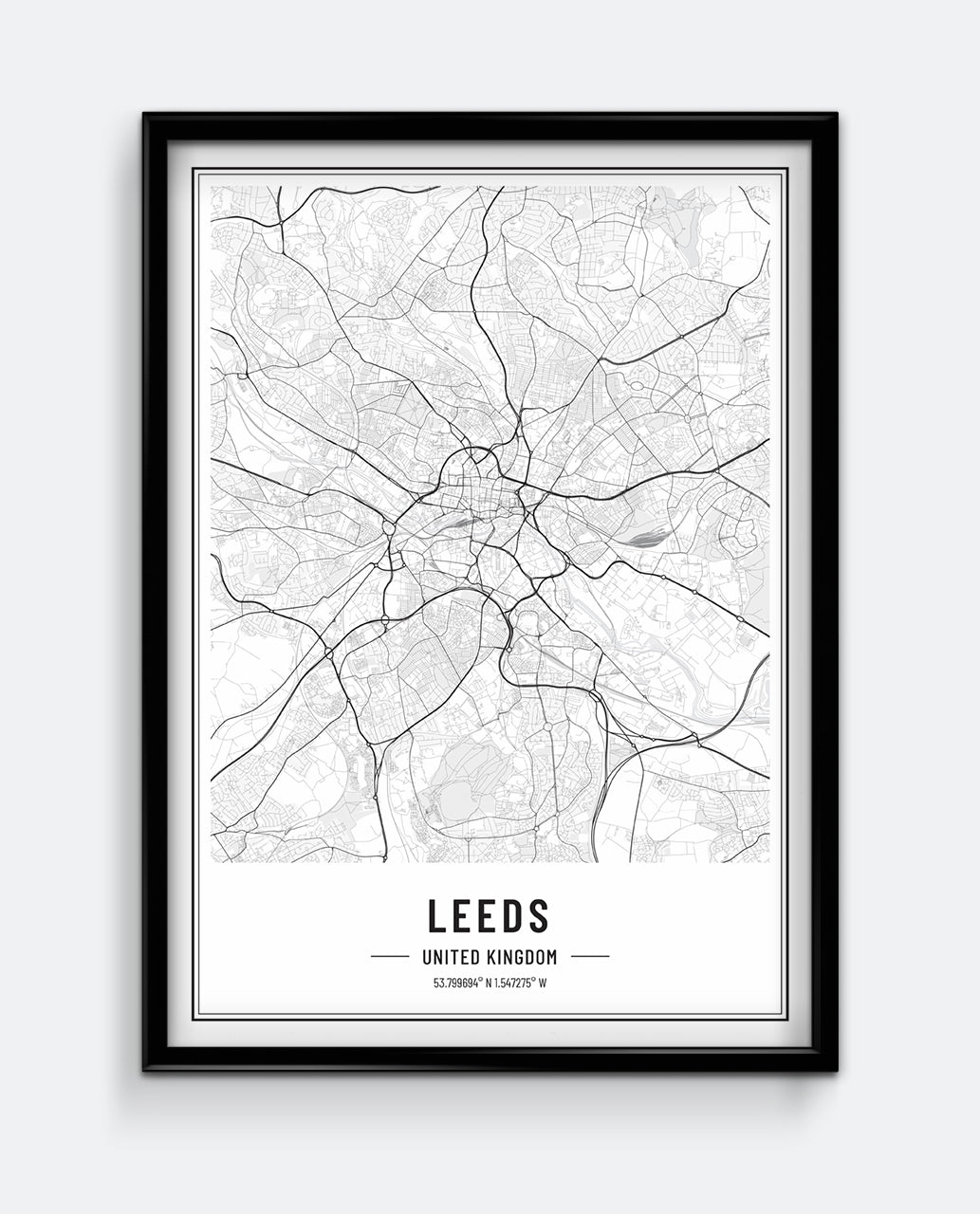 Leeds Map Print