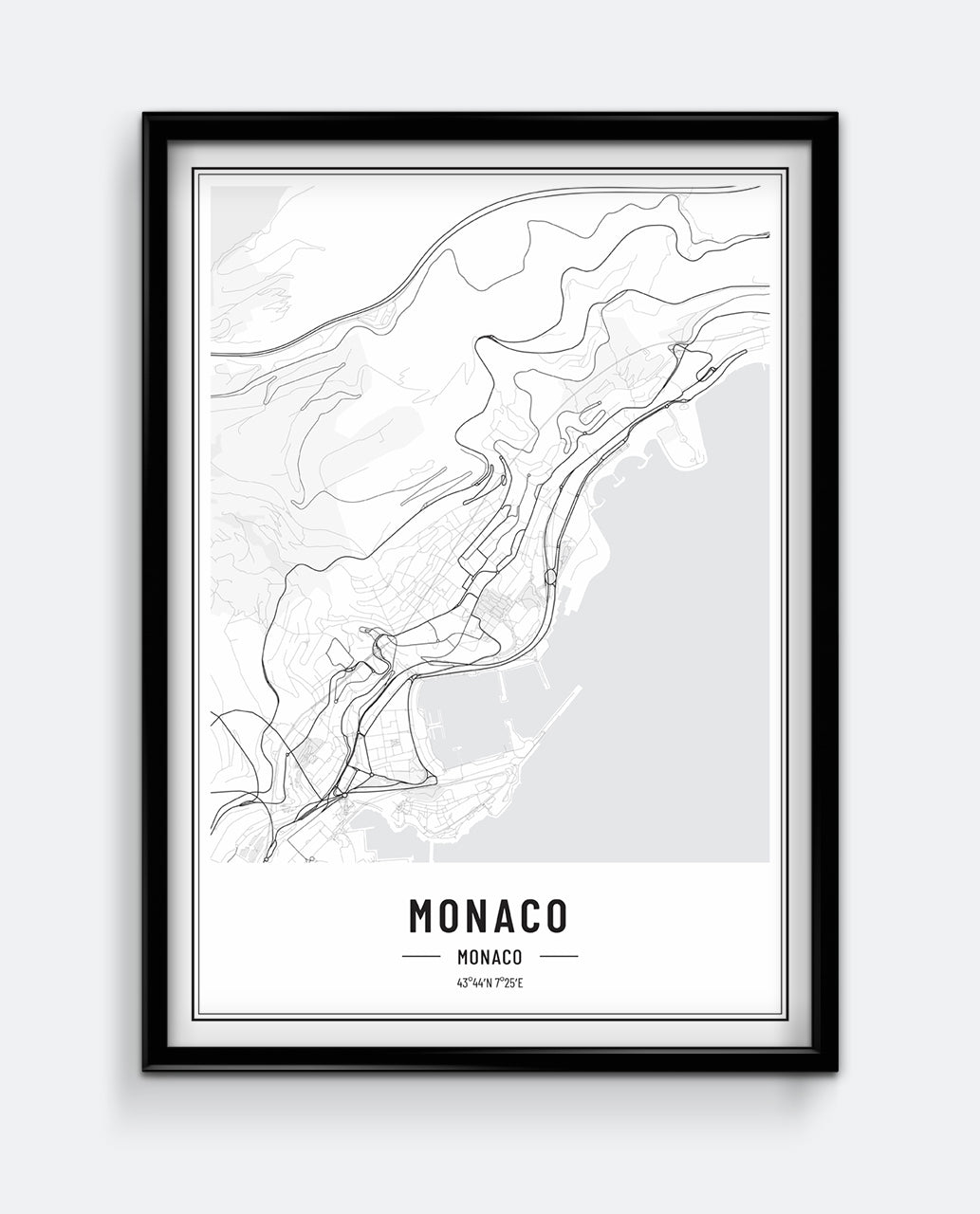 Monaco Map Print