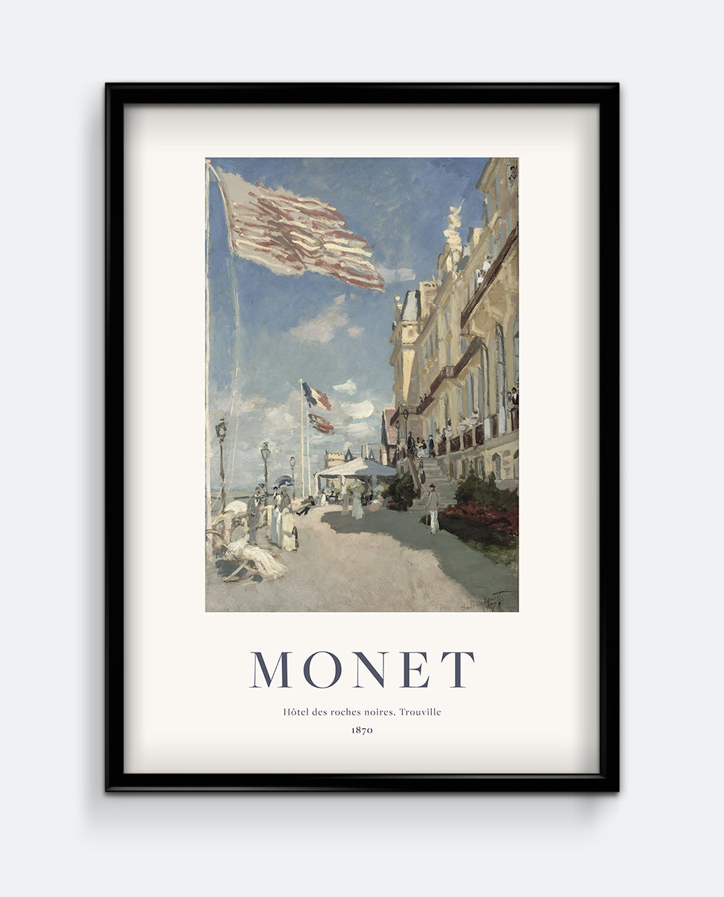 Monet Trouville Seaside Print – Hôtel des Roches Noires Coastal Wall Art