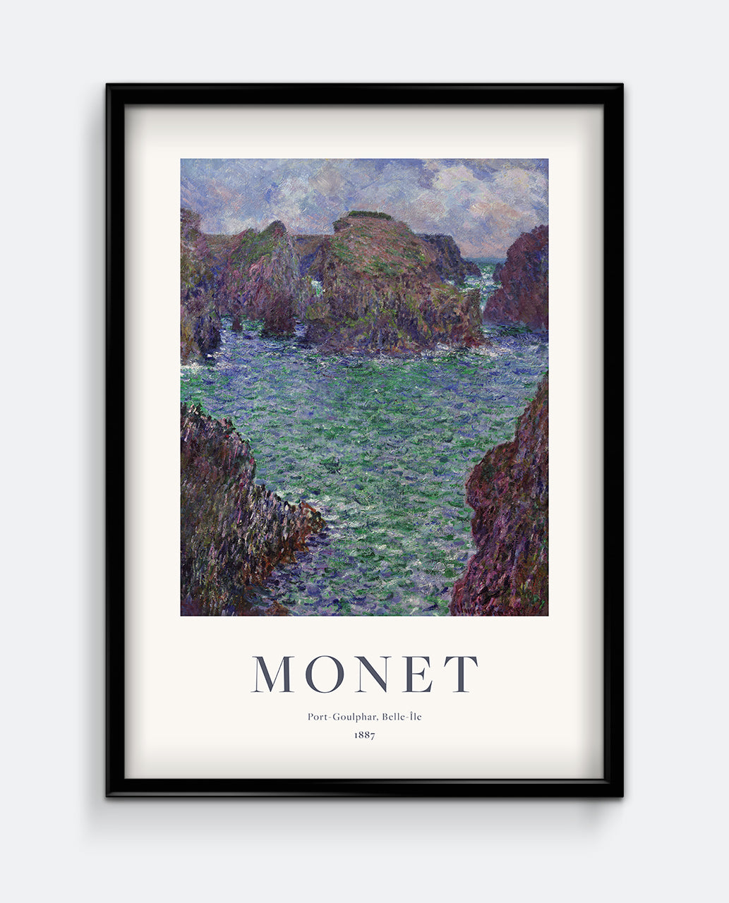 Monet Port-Goulphar Belle-Île Print – Dramatic Coastal Landscape Art