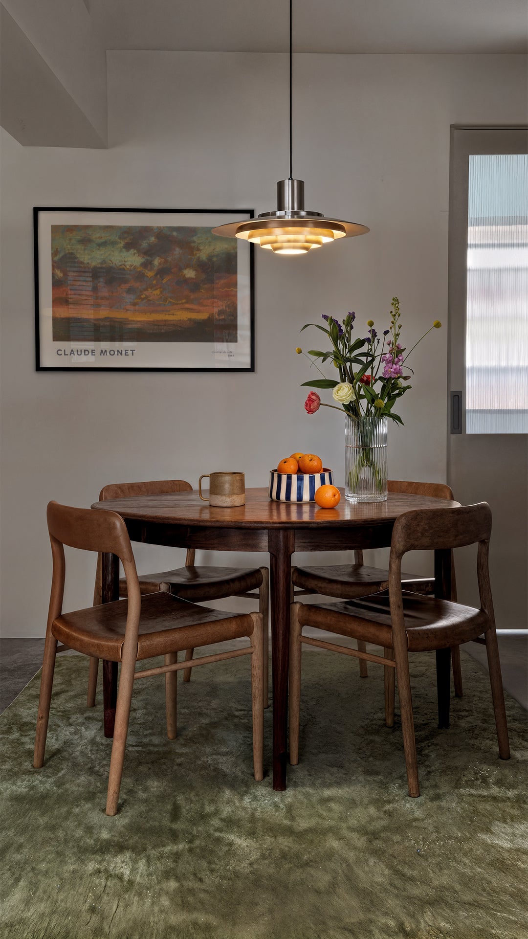 Monet Sunset Landscape Print – Dramatic Impressionist Sky Wall Art