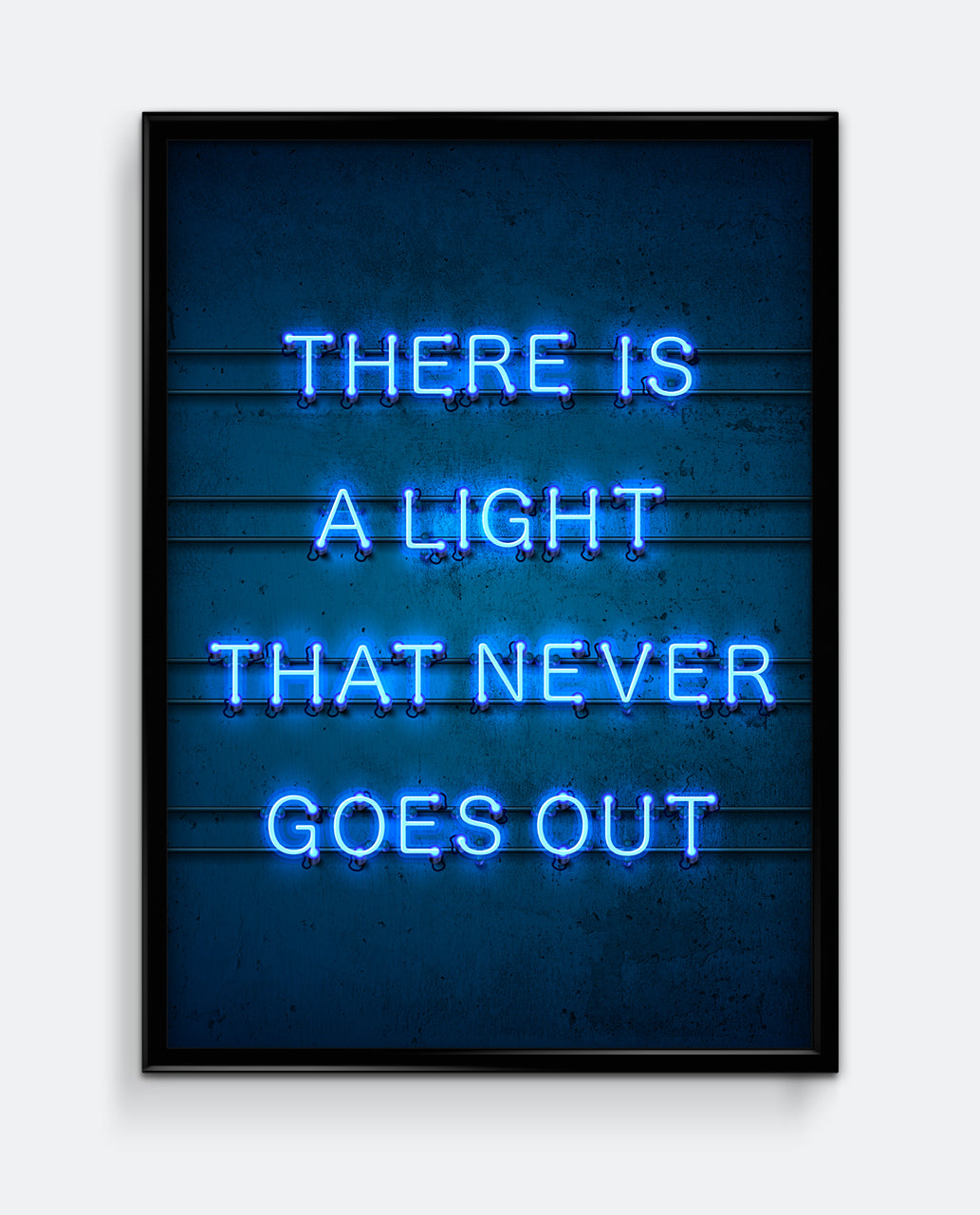 There Is A Light Neon Style Art Print