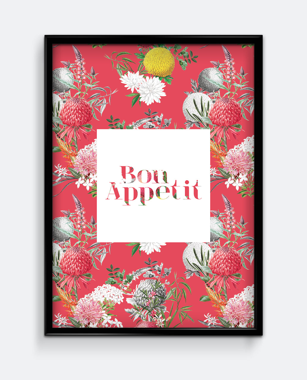 Bon Appétit Floral Kitchen Wall Art