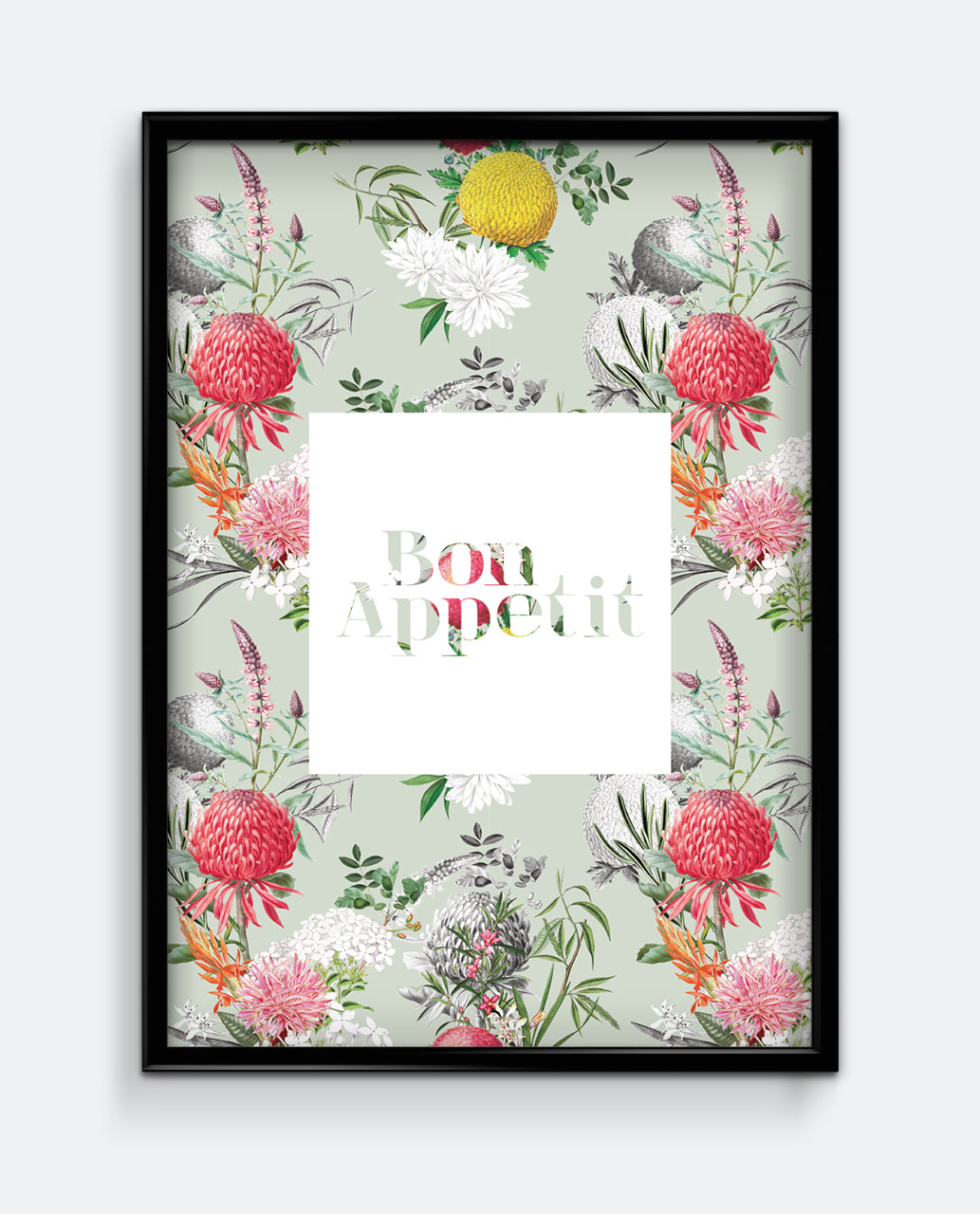 Bon Appétit Floral Kitchen Wall Art