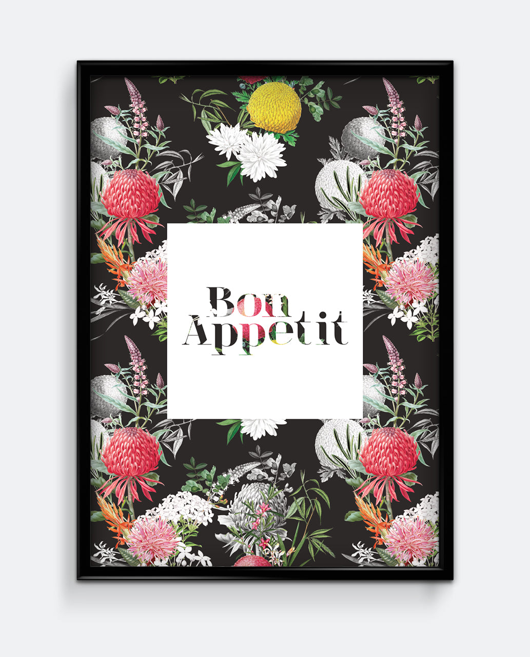 Bon Appétit Floral Kitchen Wall Art