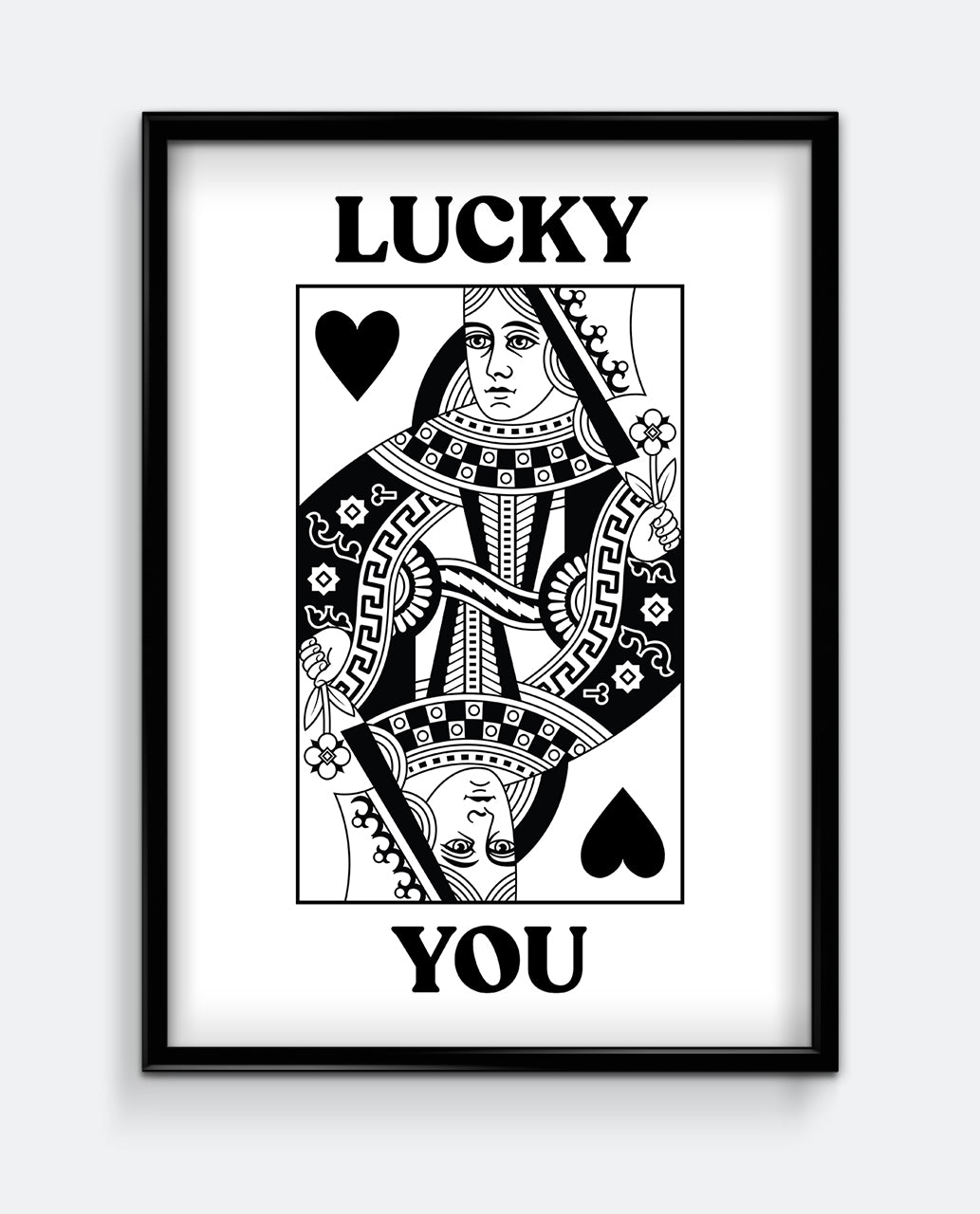 Queen Of Hearts Lucky You Art Print
