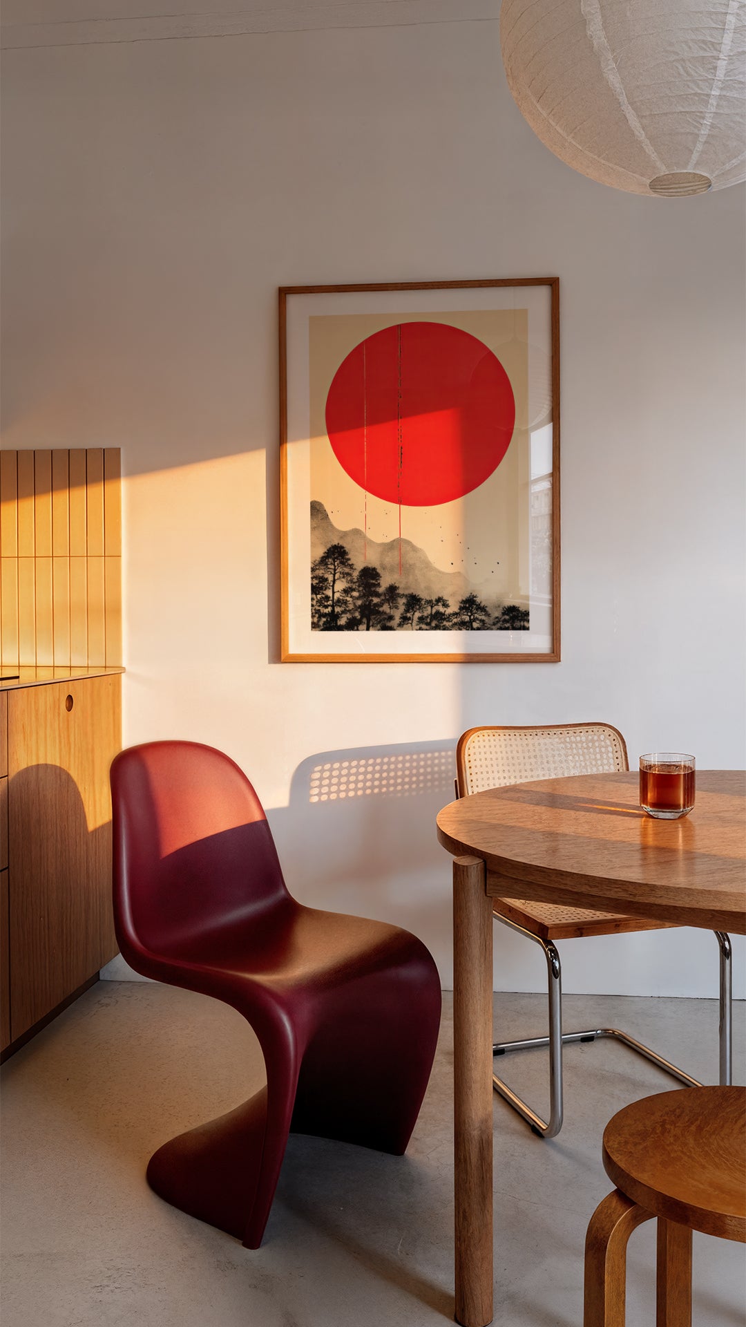 Red Sun & Silence Japanese-Inspired Wall Art