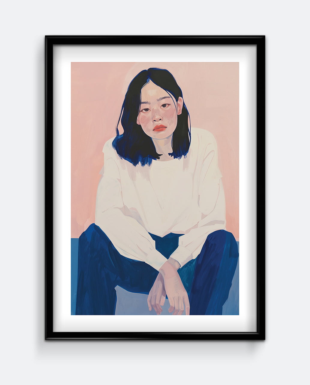 Quiet Gaze Contemporary Portrait Art Print