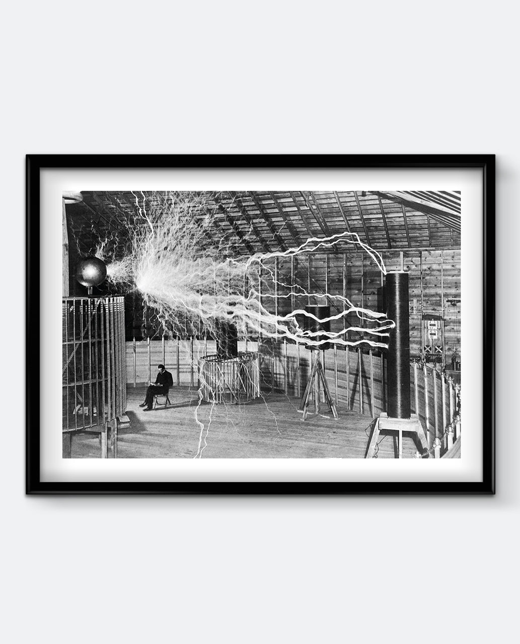 Nikola Tesla With His Equipment Photograph Print