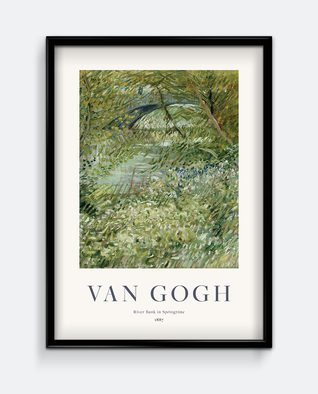 Vincent van Gogh – River Bank in Springtime Art Print