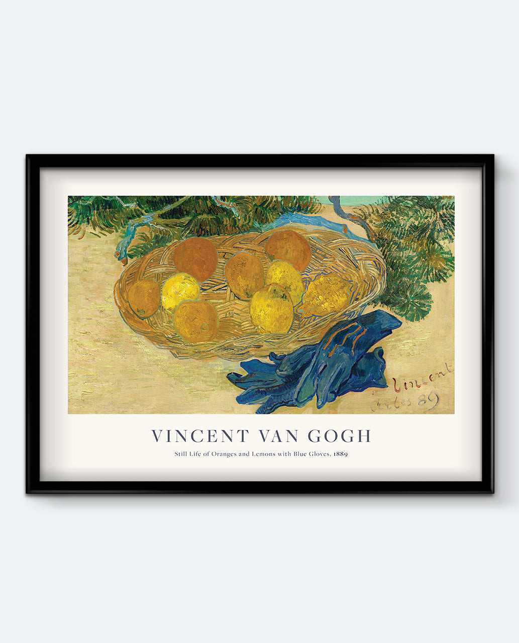 Vincent van Gogh – Still Life of Oranges and Lemons with Blue Gloves Art Print
