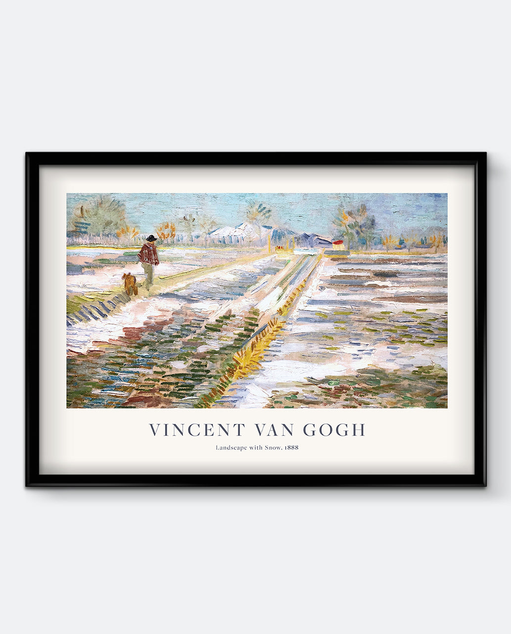 Vincent van Gogh – Landscape with Snow Art Print