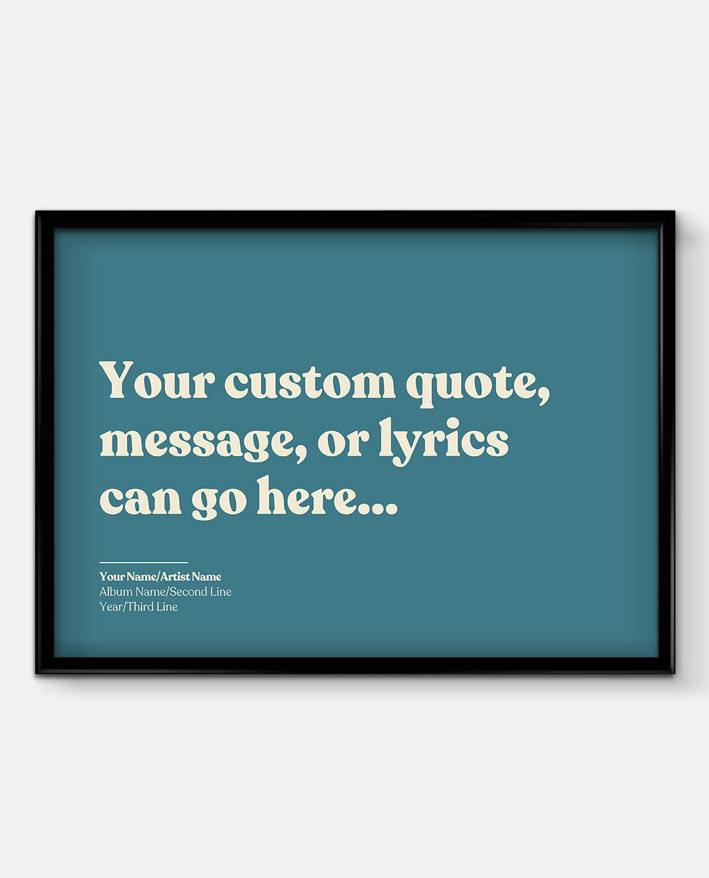 Personalised Lyrics Print #2