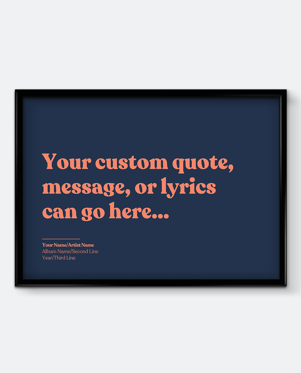 Personalised Lyrics Print #2