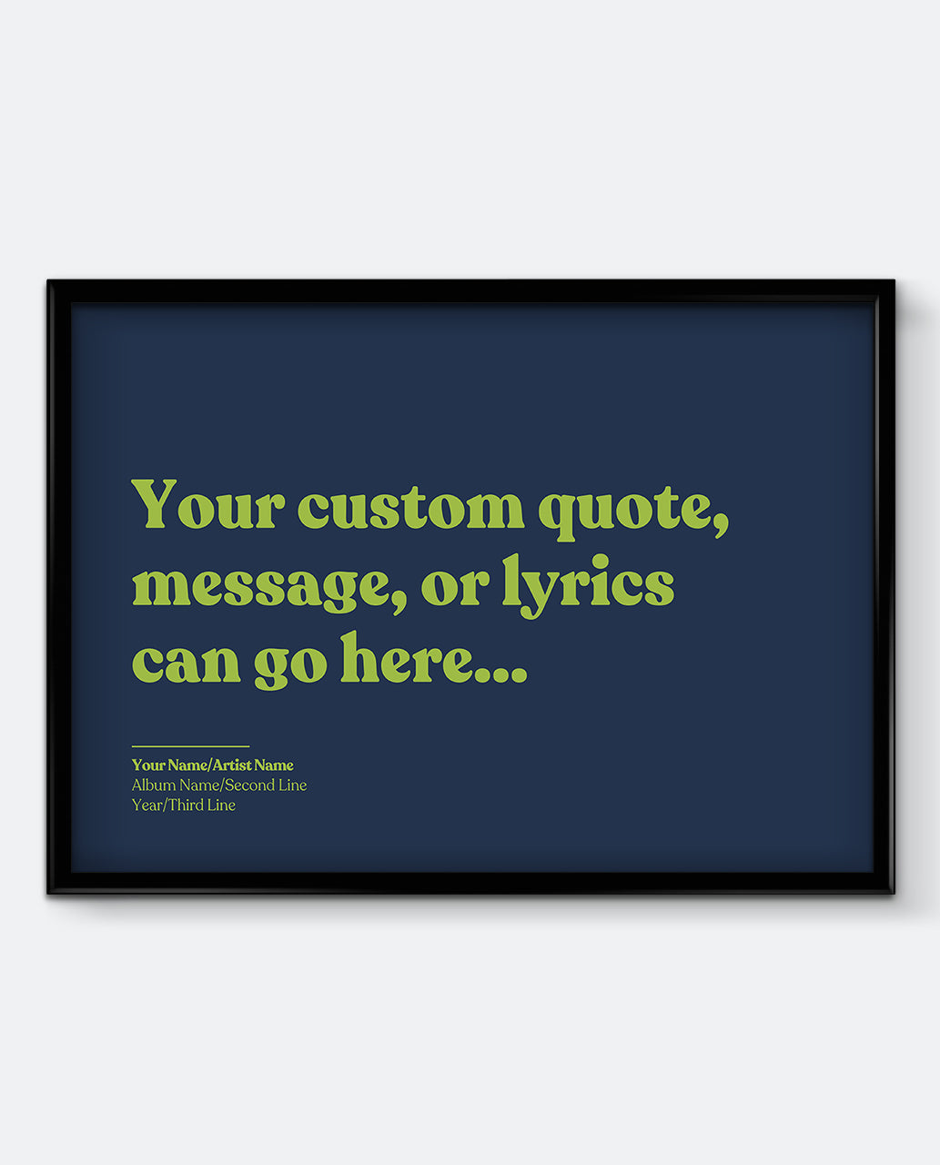 Personalised Lyrics Print #2