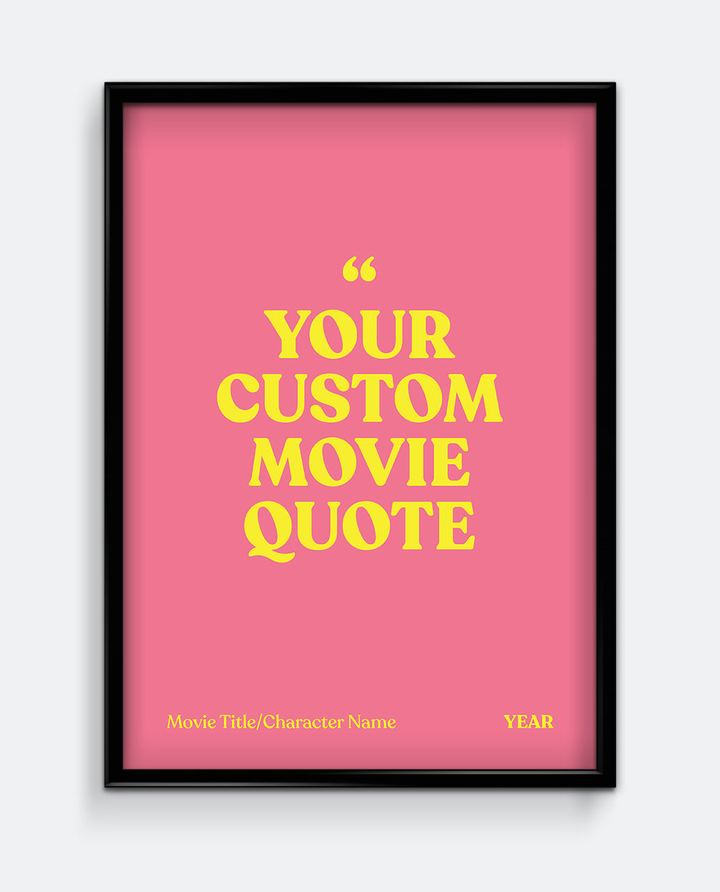 Personalised Movie Quote Print #1