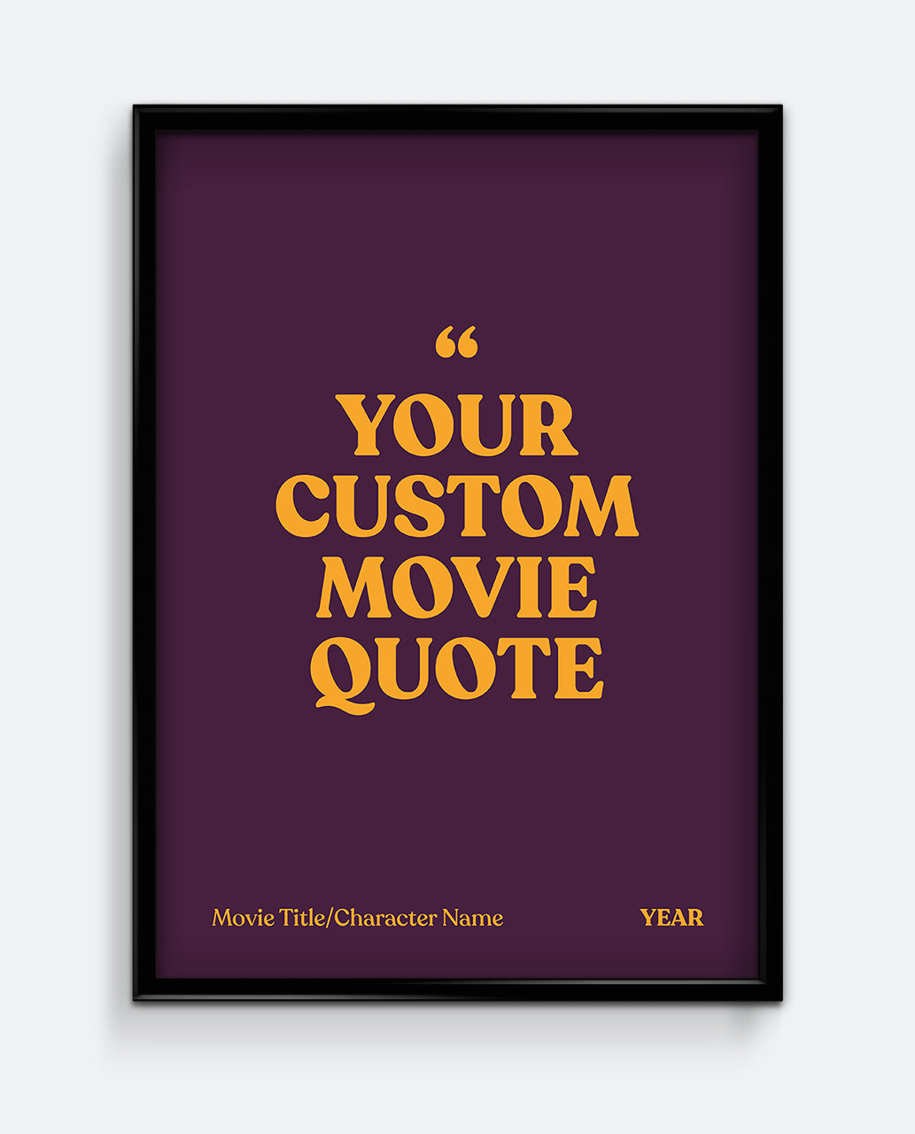 Personalised Movie Quote Print #1