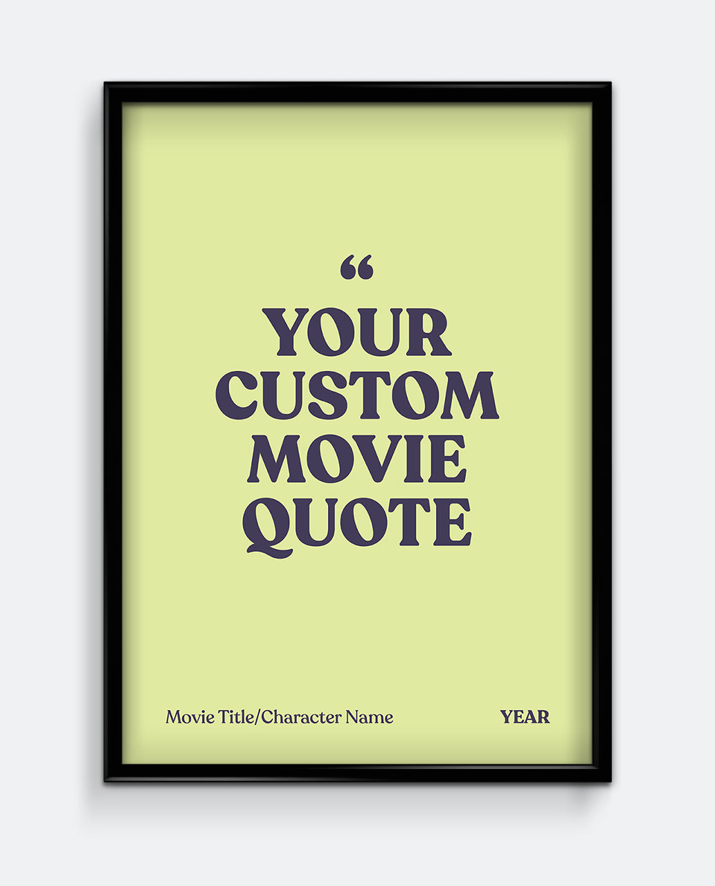 Personalised Movie Quote Print #1