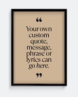 Personalised Quote Print #1
