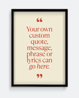 Personalised Quote Print #1