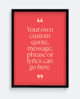 Personalised Quote Print #1