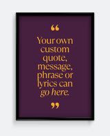 Personalised Quote Print #1