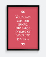 Personalised Quote Print #1