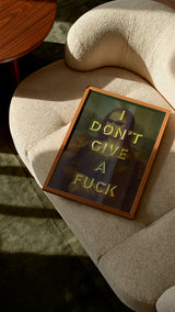 I Don’t Give A Fuck Print – Mona Lisa Altered Art Wall Print