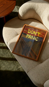 Don’t Panic Print – Funny Scream Painting Altered Art Print