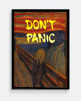 Don’t Panic Print – Funny Scream Painting Altered Art Print