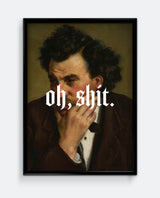 Oh, Shit – Classical Portrait with Bold Gothic Typography