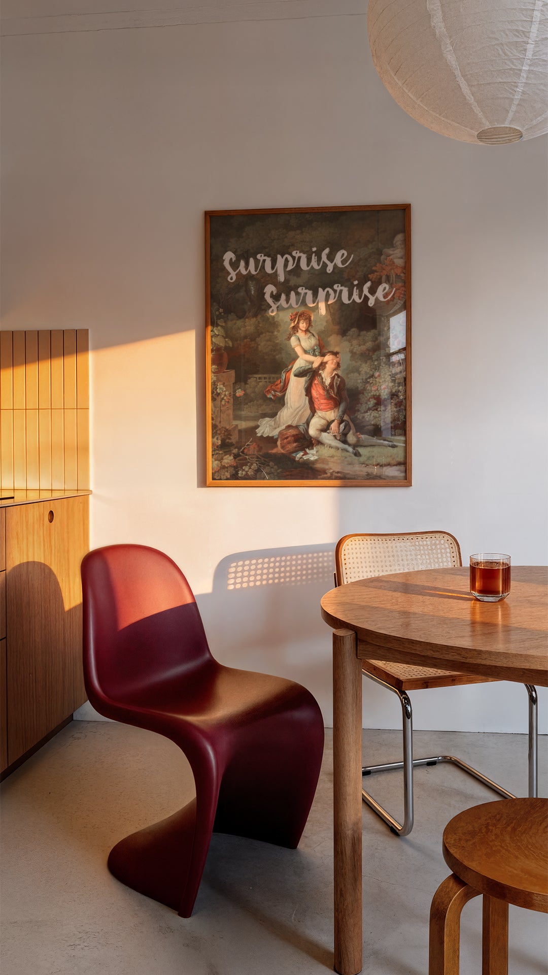 Surprise Surprise – Romantic Rococo Painting with Modern Text