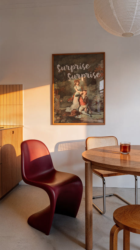 Surprise Surprise – Romantic Rococo Painting with Modern Text