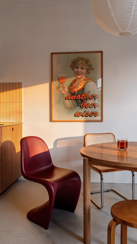 Another Beer Wiser – Vintage Style Beer Poster with Retro Portrait