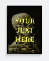 Skull of a Skeleton with Burning Cigarette Personalised Art Print