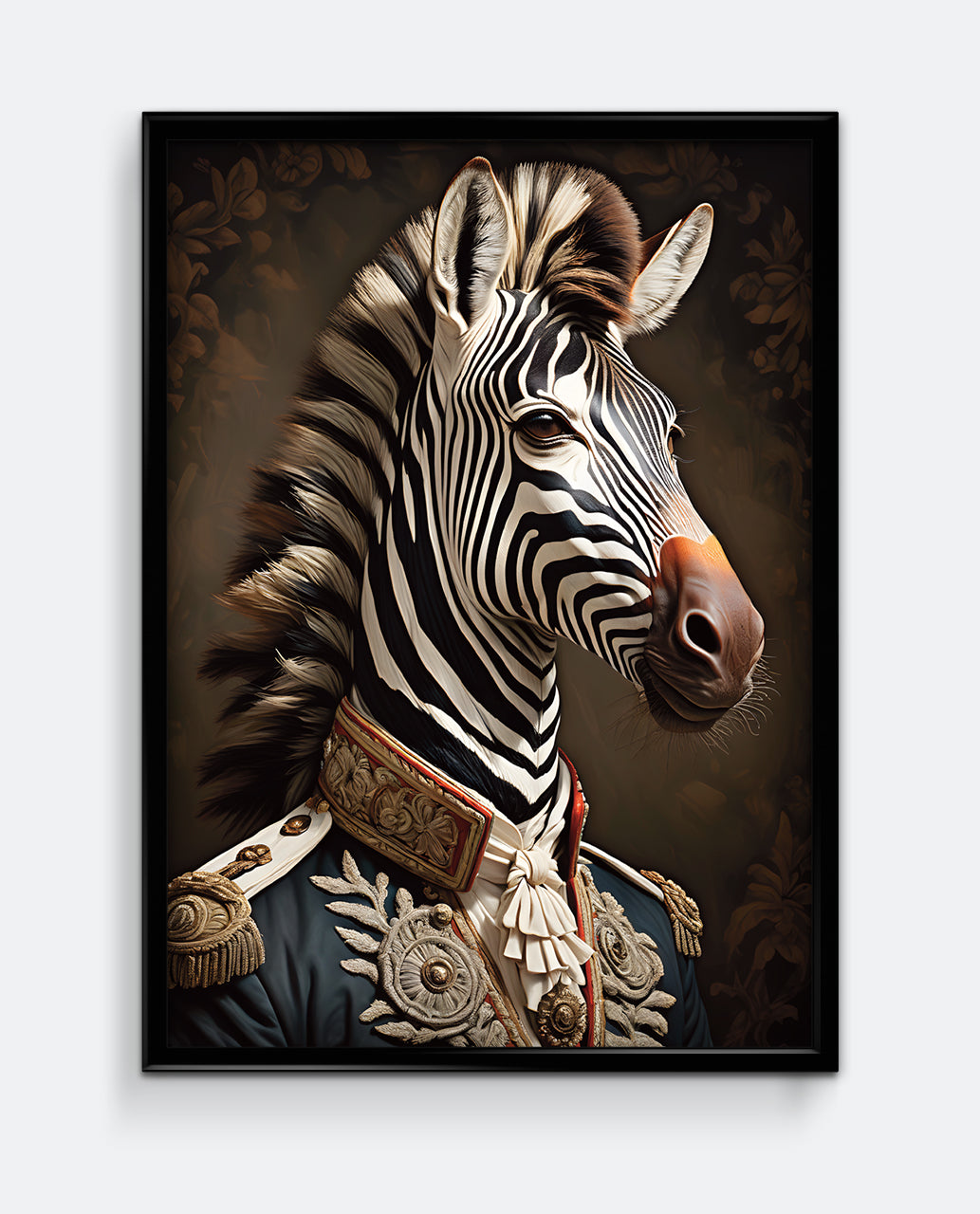 Zebra Military Animal Portrait Art