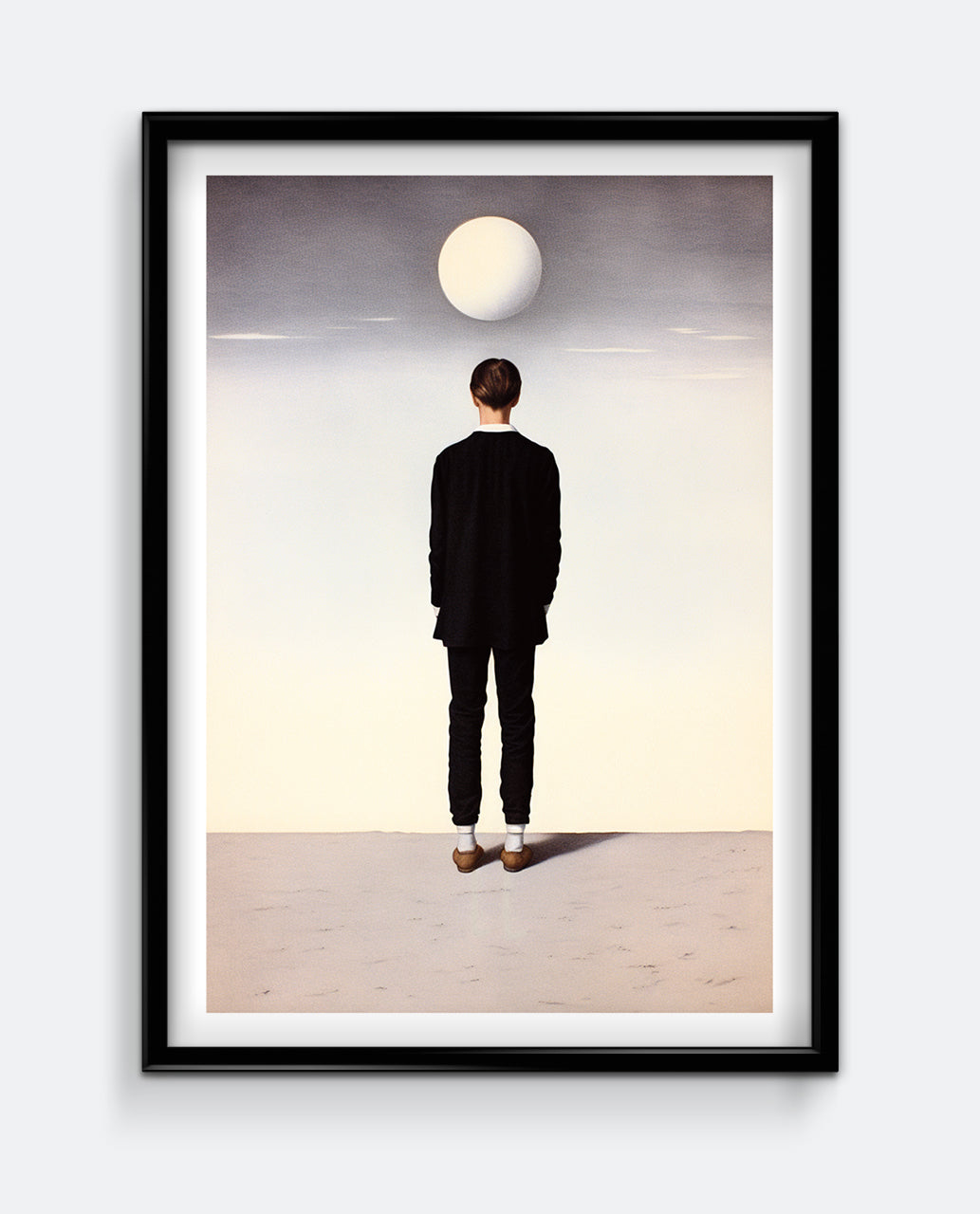 White Moon Wall Art