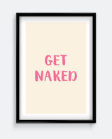 Get Naked Minimalist Bathroom Wall Art