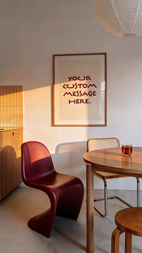 Simple Personalised Message Print – Custom Message Wall Art