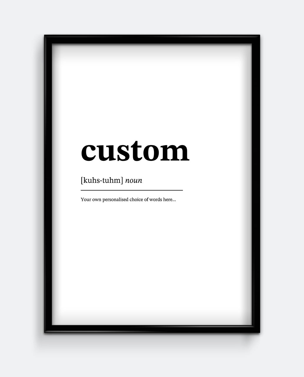 Personalised Definition Print